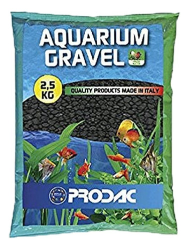 Grava Negra De Cuarzo Acuarios Prodac Italia 2-3mm X 2.5 Kg