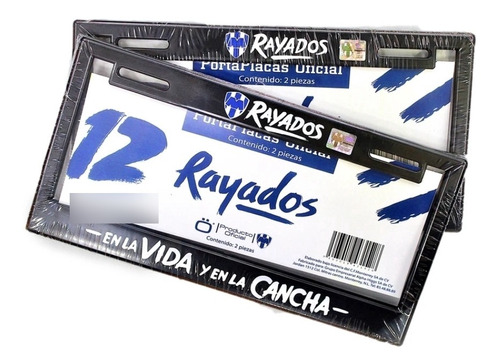 Portaplacas Rayados De Monterrey En La Vida Y En La Cancha