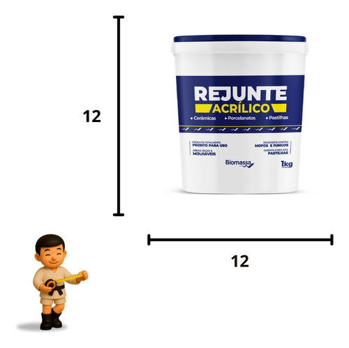 Biomassa Rejunte Acrilico 1kg Pote - Platina