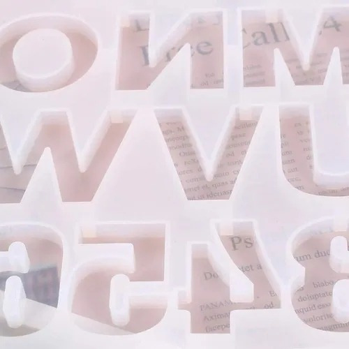 Imagem 4 de 9 de Molde Da Resina Epóxi De De Letras Do Silicone 152pcs