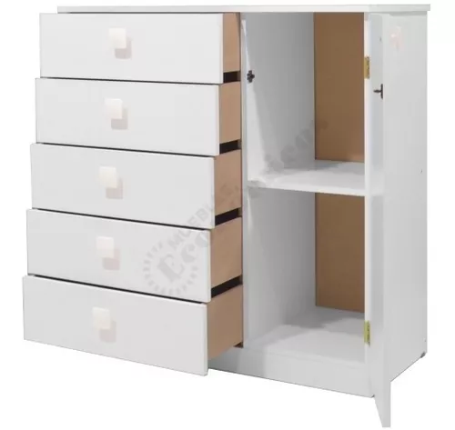 Comoda Cajonera Chifonier Grande Armada - 5 Cajones + Ropero – Muebles  Económicos