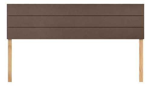 Cabecera King Size Dotico Raya Horizontal 3 En 1 Moderna Color Tabaco