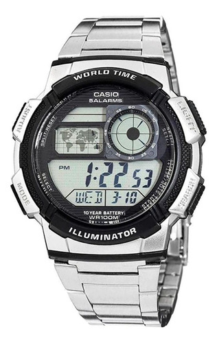 Reloj Casio Digital De Acero Inoxidable Ae-1000wd