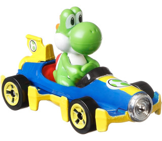 Hot Wheels Mario Kart Yoshi Con Mach 8 Racer