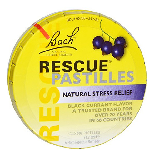 Bach Flower Essences Rescue Remedy Pastillas, Grosella Negra