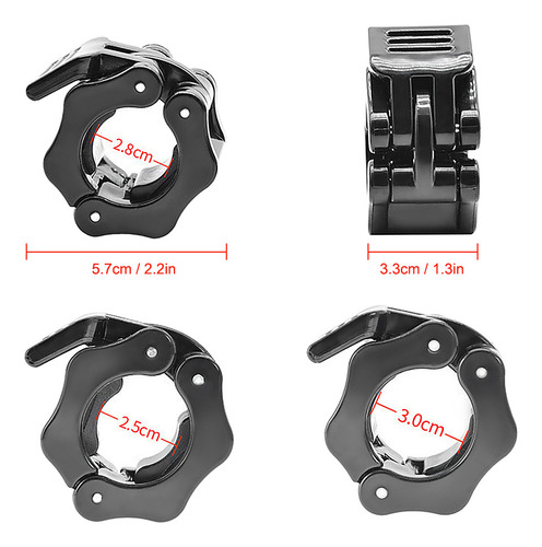 Braçadeiras De Barra Release Quick Bar Weight Clips Gramps W