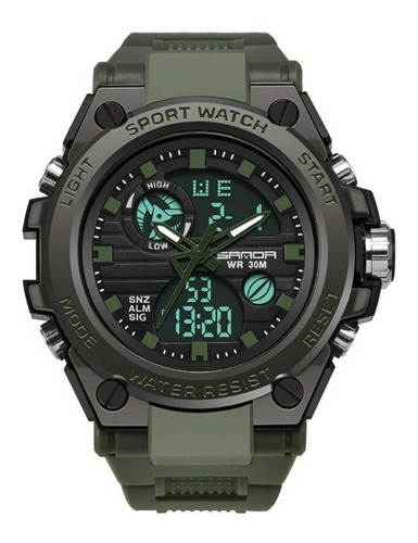 Relógi Masculino Sanda 739 Militar Prova D'água Original