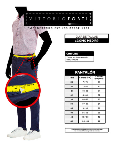 Pantalón Hombre Moda Separates Fit Slim Vittorio Forti