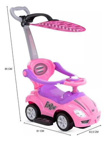 Montable De Paseo Paraaaa Niña Con Toldo, Claxon Funzone