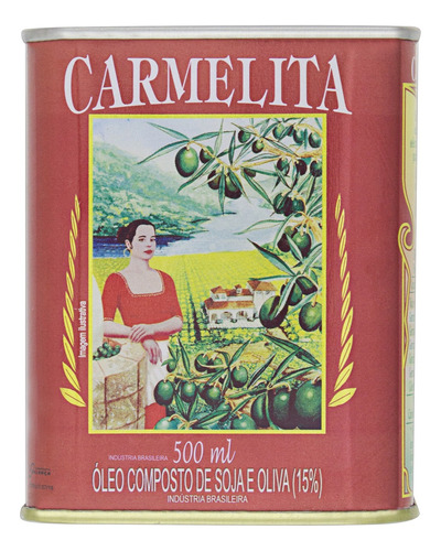 Óleo composto de soja e oliva Carmelita em lata sem glúten 500 ml