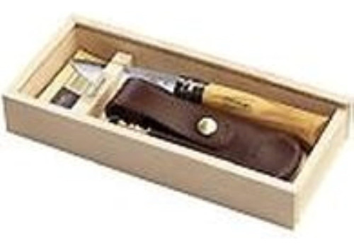 Opinel Olivewood Handle No. 8 - Juego De Caja Con Funda