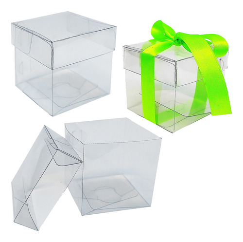 150 Caja Transparente 6x6x6 Cm C/ Tapa Transparente Mod 1779