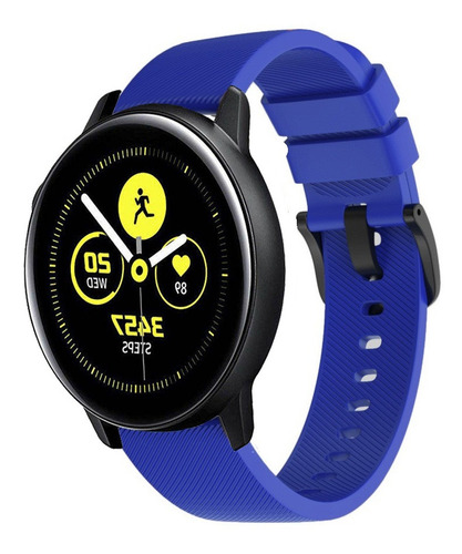 Case De Silicone + Pulseira Para Galaxy Watch Active 1 E 2 Cor Azul Royal