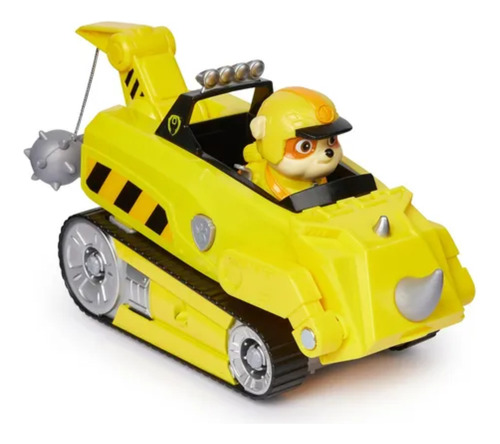 Paw Patrol Jungle Pups - Vehiculos Trasformables De Animales Rubble's Rhino Vehiculo Amarillo