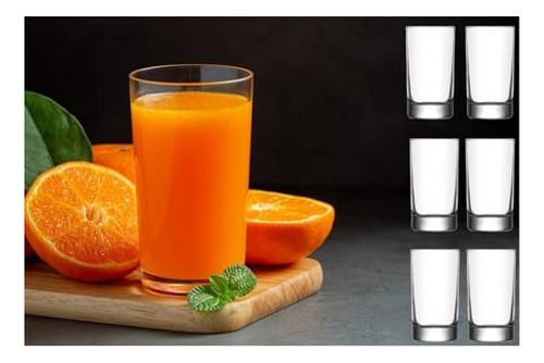 Vasos De Vidrio Transparente Para Jugo Y Más, 150 Ml, Set De