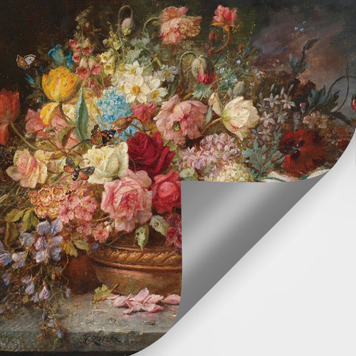 Lienzo Mural De Pared Con Forma De Rosa, Diseño De Flores, P