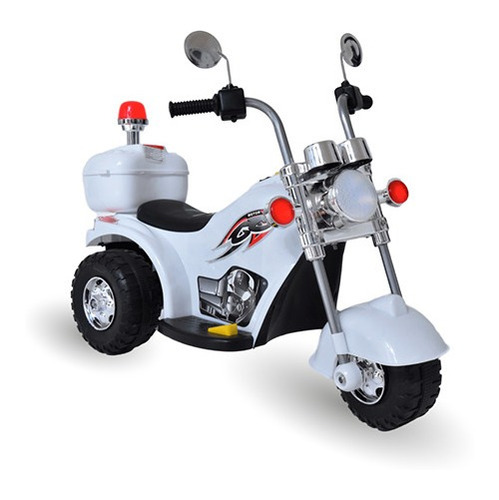 Moto Eléctrica Mini Chopper Para Niños Blanca