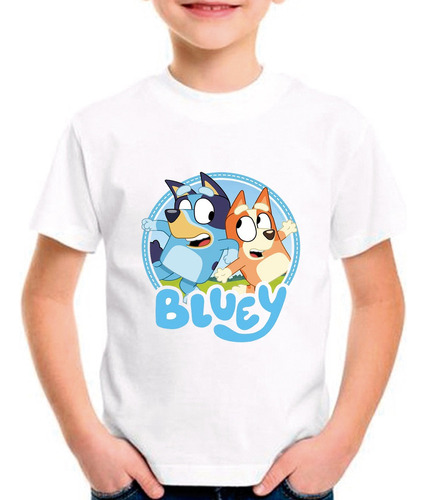 Playera Bluey Para Niños Talla Sublimada Suave Y Liviana