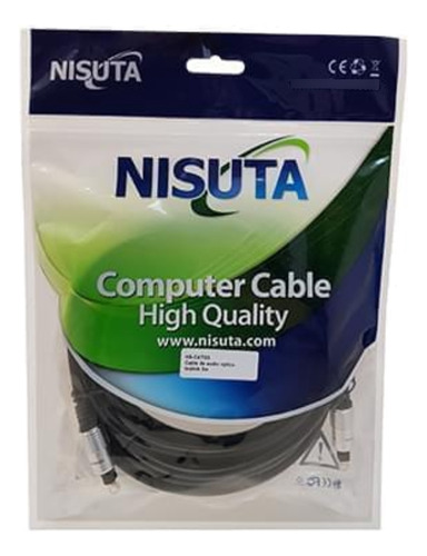 Cable Optico Digital Toslink 5m Alta Calidad Nisuta