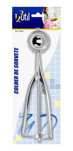 Colher Concha Sorvete Ejetor Manual 123útil Original Pequeno