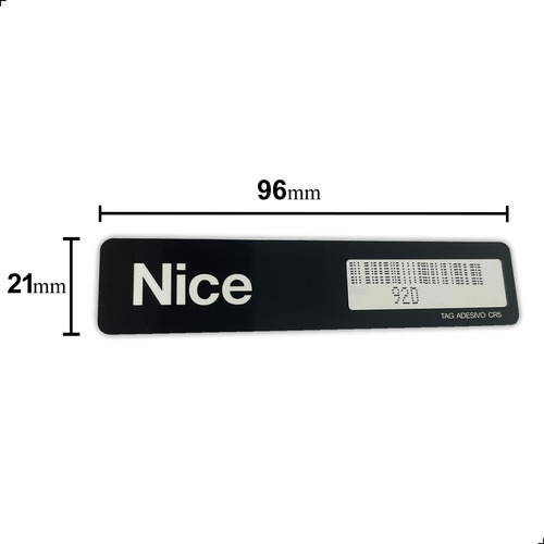 200x Tag Adesiva Etiqueta Veicular Cr5 Nice Linear 915mhz