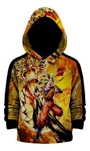 Sudadera Deportiva Goku Kakarot Dragon Ball Moda Full Print 