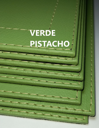 Imagen 9 de 9 de Set Individuales Forrado Ecocuero X 6 Unid Somos Fabricantes