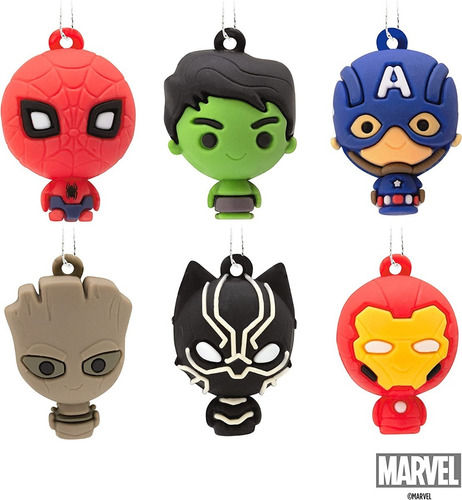 Hallmark Adorno Arbol Navidad Marvel Heroes Miniaturas 6pz