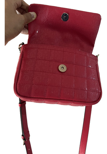 Bolso Guess Original Color Rosa Rosa Chicle Lisa Níquel Rosa Chicle