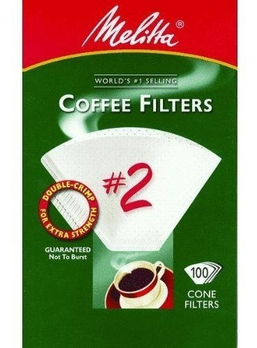 Filtros Desechables - Melitta 622712 #2 White Cone Coffee Fi