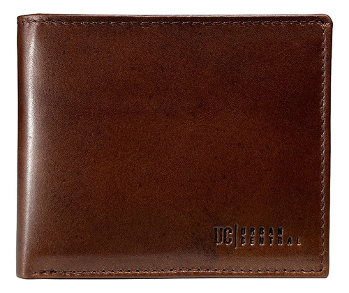 Urban Central, Billetera De Cuero Plegable Para Hombre, Bloq