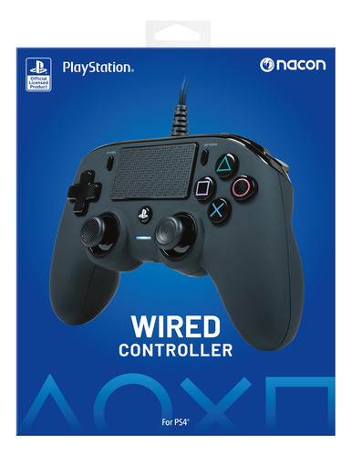 Wired Controller Nacon For Playstation 4 And Pc - Black