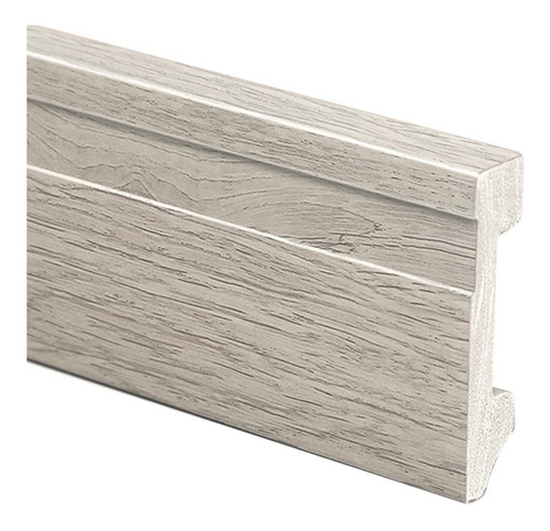 Zócalo Pvc Eps Atrim Line Gris Simil Madera Piso 2335 