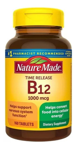 Vitamina B12 1000mcg X 160 Gluten Free Made In Usa