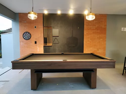 Mesa de Snooker jantar estilo americano (com gaveta) 2,0m x 1,30m + Tampão  2,10 x 1,40 Bilhar Paulista