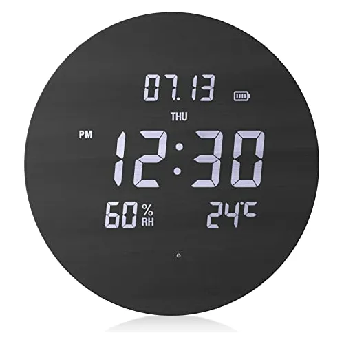 Reloj De Pared Digital Silencioso, Reloj De Cocina Sin