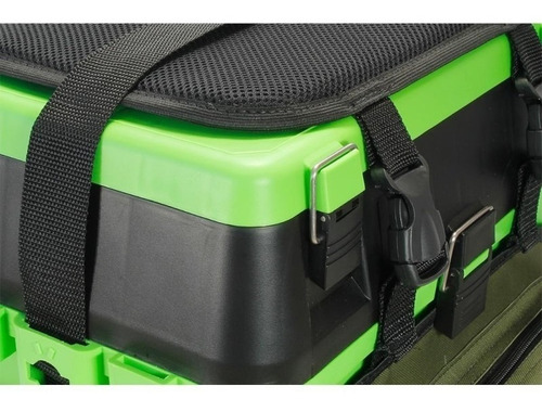 Imagem 7 de 9 de Caixa Mochila Fishing Box Jogá Bolsa Verde Banqueta Camping