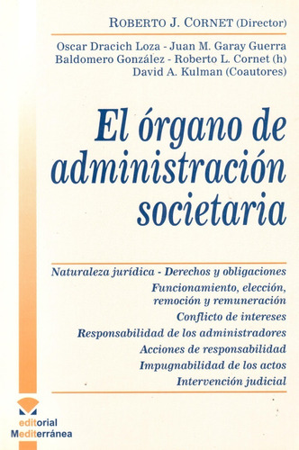 El Organo De Administracion Societaria - Cornet Dyf