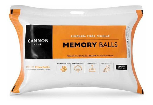 Set Almohadas 2 Uni. Cannon Fiber Balls 50x70