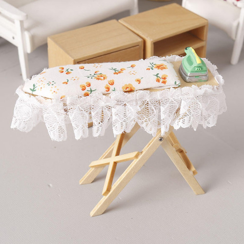 Juego De Planchado En Miniatura Para Casa De Muñecas,