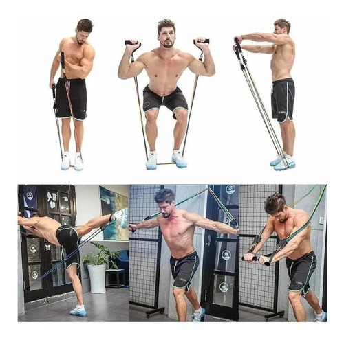 Ligas Elásticas De Resistencia Ejercicio Gym Casa Kit 11 Pzs