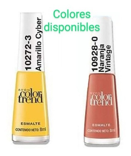 Avon Color Trend 7 Esmaltes + Crema Para Manos
