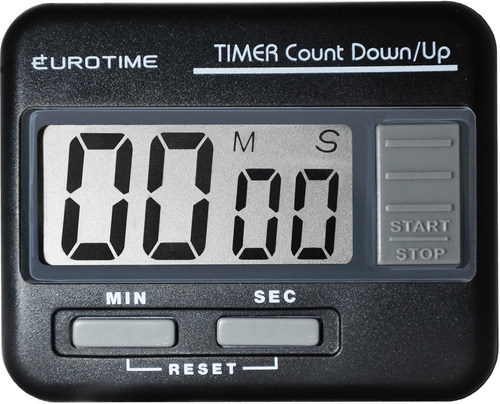 Reloj Timer Profesional Eurotime Negro 27/086-10