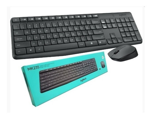 Kit Teclado E Mouse Wireless Logitech Sem Fio Mk235