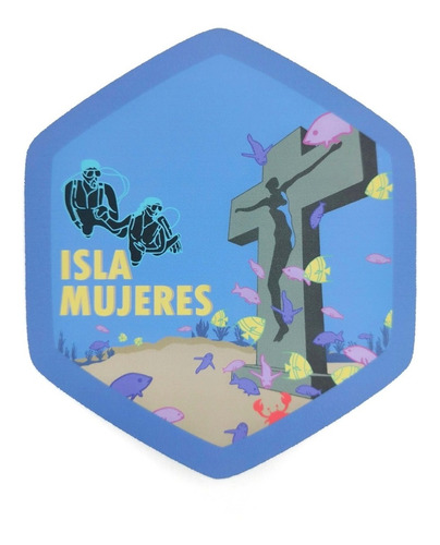 Imagen 1 de 2 de Calcomanía Sticker Pueblo Mágico Isla Mujeres, Quintana Roo