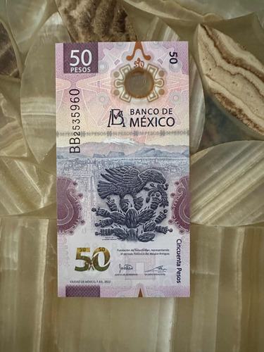 Billete De 50 Pesos Ajolote Serie Bb Original México