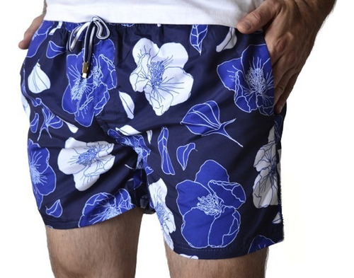 Imagen 6 de 10 de Short De Baño Malla De Hombre Floreada Flores The Big Shop