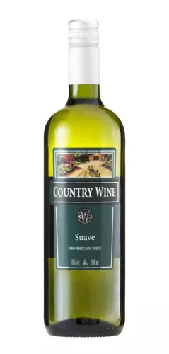 Imagem 1 de 1 de Vinho Brasileiro Branco De Mesa Suave Country Wine 750ml