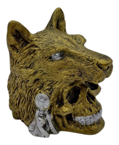 Cráneo Con Penacho De Lobo 8cm