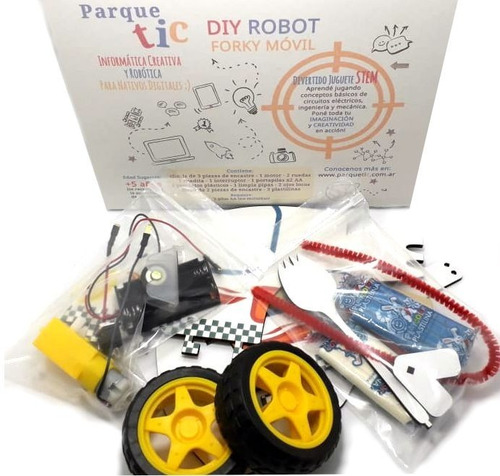 Imagen 3 de 3 de Robot Diy Forky Móvil Para Armar Y Decorar - Parque Tic